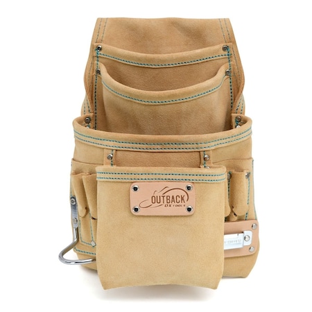 Ox Tools Trade Tool/Fastener Pouch - Suede Leather, 10-Pocket OX-T264010